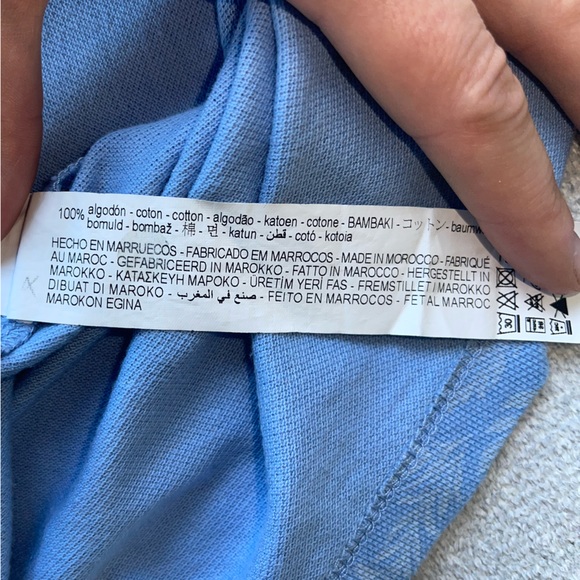 Zara Blue and White Paisley Polo | Men’s Size Medium - Picture 9 of 10